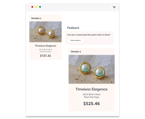 Implement a comment and versioning system for Jewellery Business