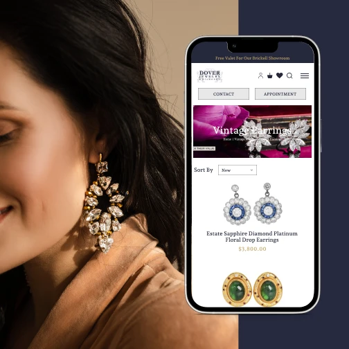 Dover Jewelry Mobile Experience Left Image