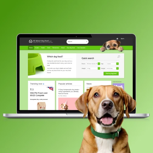 All About Dog Food Left Side Image