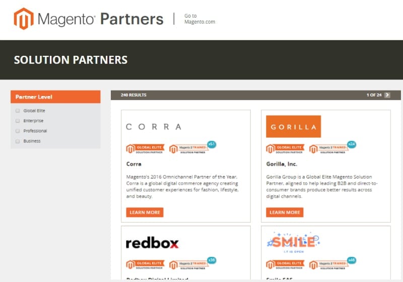 magento solutions partners