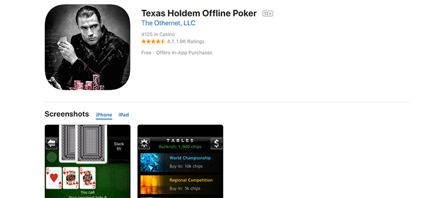 Application iphone poker hors ligne