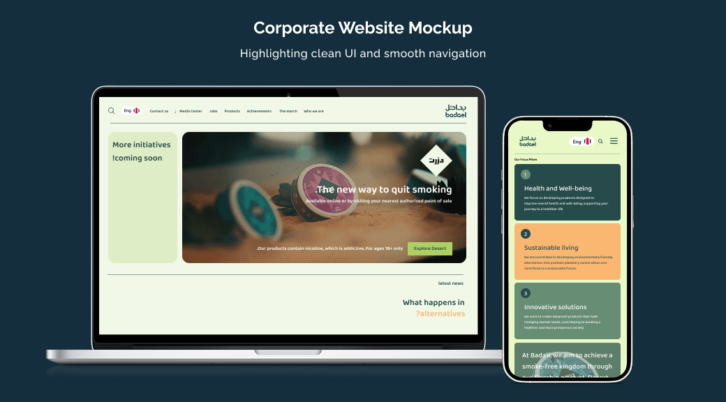 Corporate Website Mockup