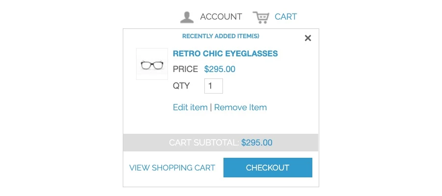 Cart Menu
