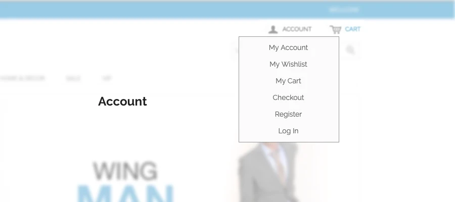 improved menu structure