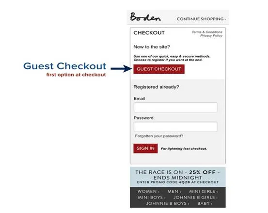 Guest Checkout