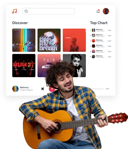 Create an e-sensation with our music website builder