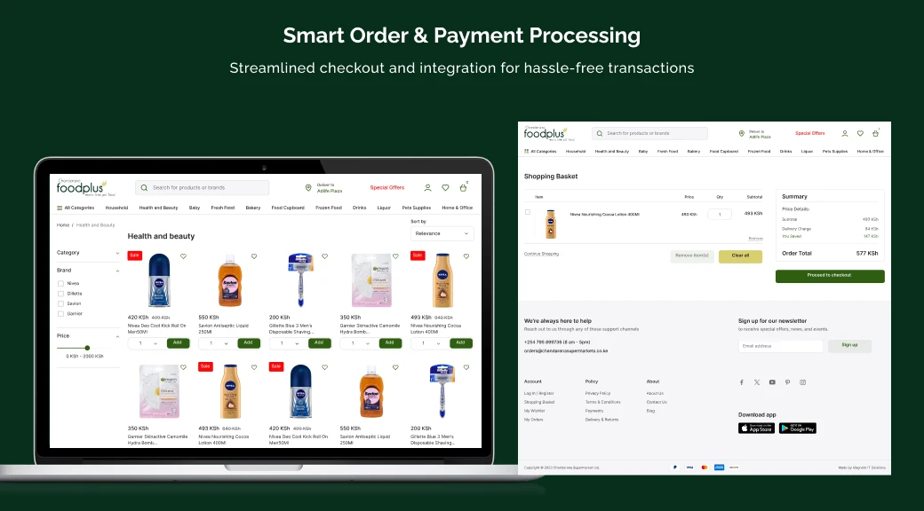 Smart Order and payment processing