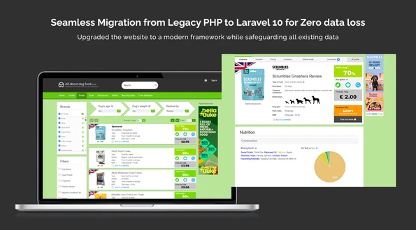 Seamless Migration from Legacy PHP to Laravel 10 for Zero data loss.