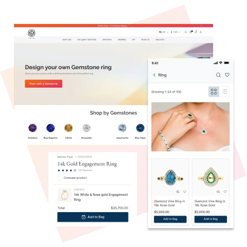 We are the One Stop Shop for all your Jewelry website design & development needs